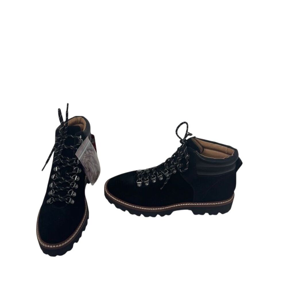NWT Madewell Women's Black Combat Boots Size 9 Lace Up Casual